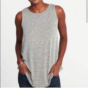 Old Navy Luxe Heather Gray Sleeveless Shirt